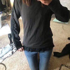 Levi’s fringed sweatshirt